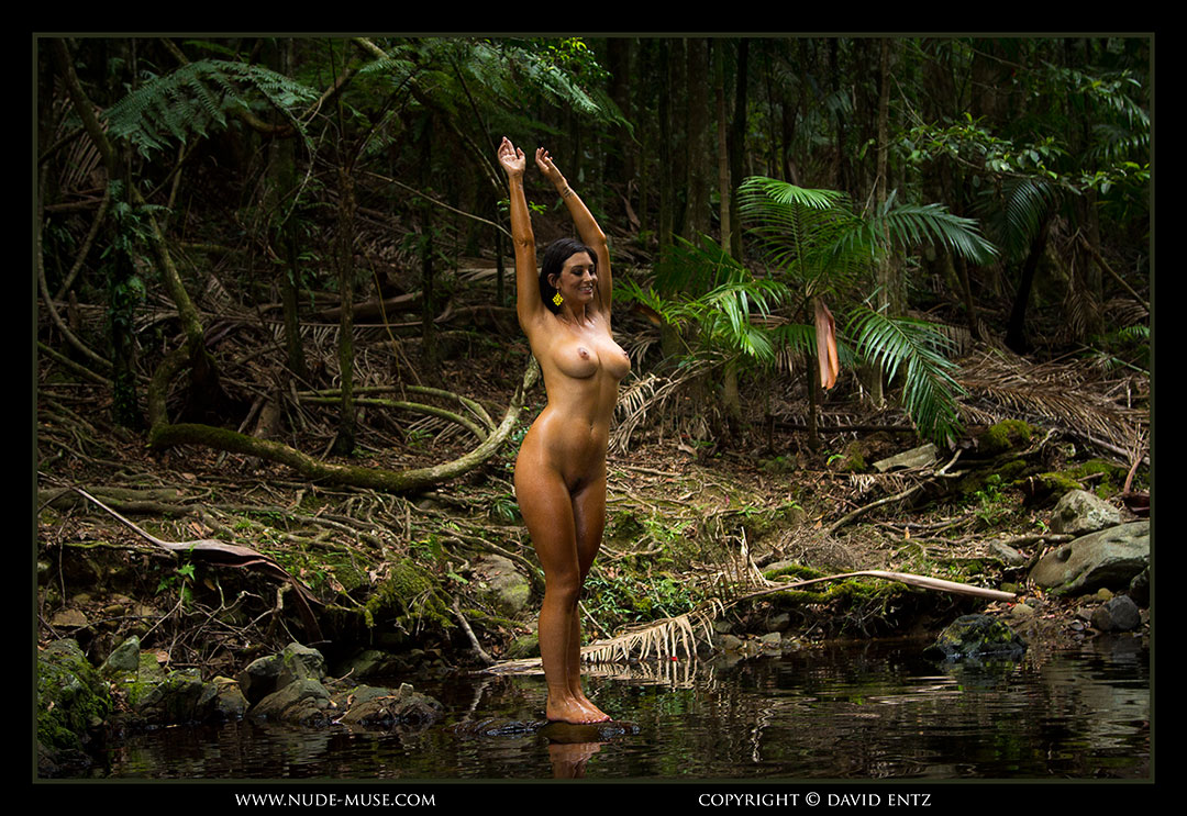Woman Naked In Jungle.