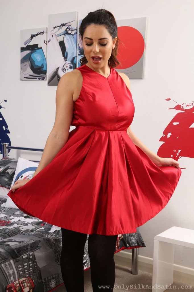 Charley Springer Silky Red Dress Only Tease
