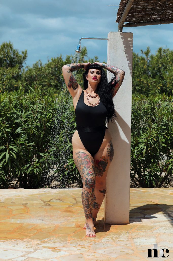 Cherrie Pie Swimsuit Shower Outside Nothing But Curves