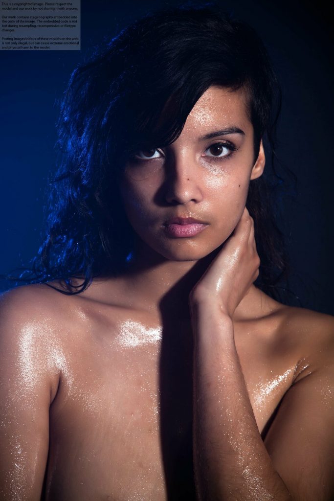 Indian Babe Shanaya in Nude Oiled Posing