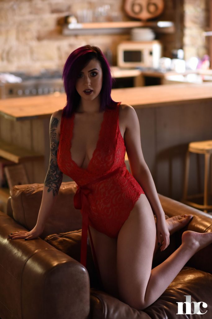 Lisha Blackhurst in Seductive In Red at Nothing But Curves