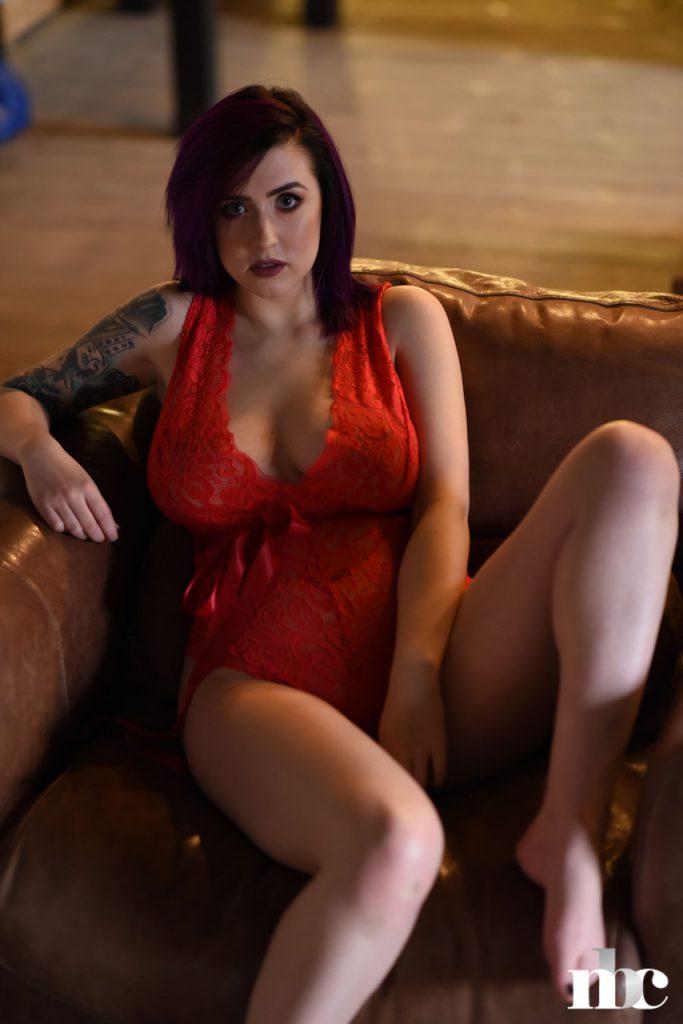 Lisha Blackhurst in Seductive In Red at Nothing But Curves