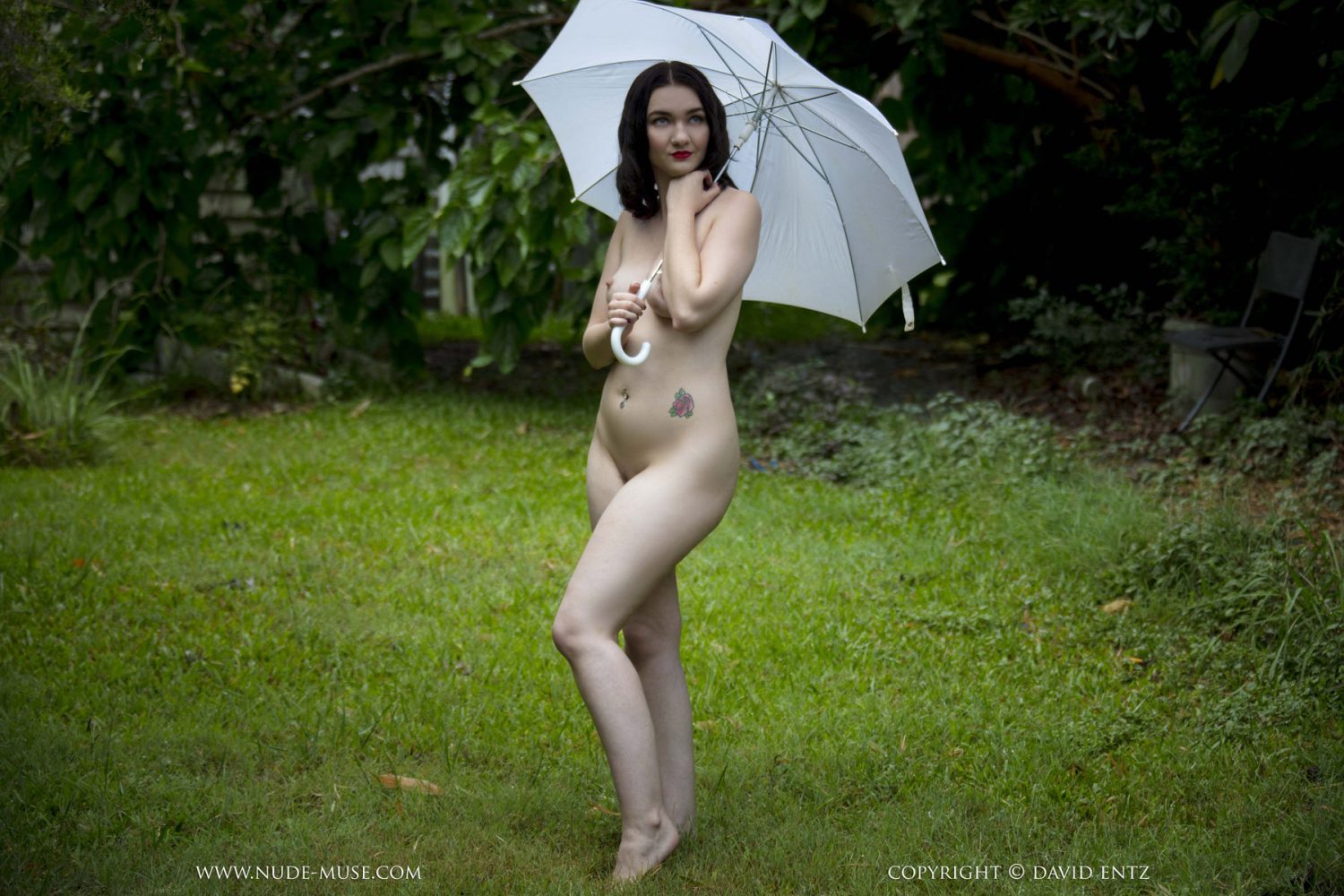 Nora Rose in Umbrella at Nude Muse