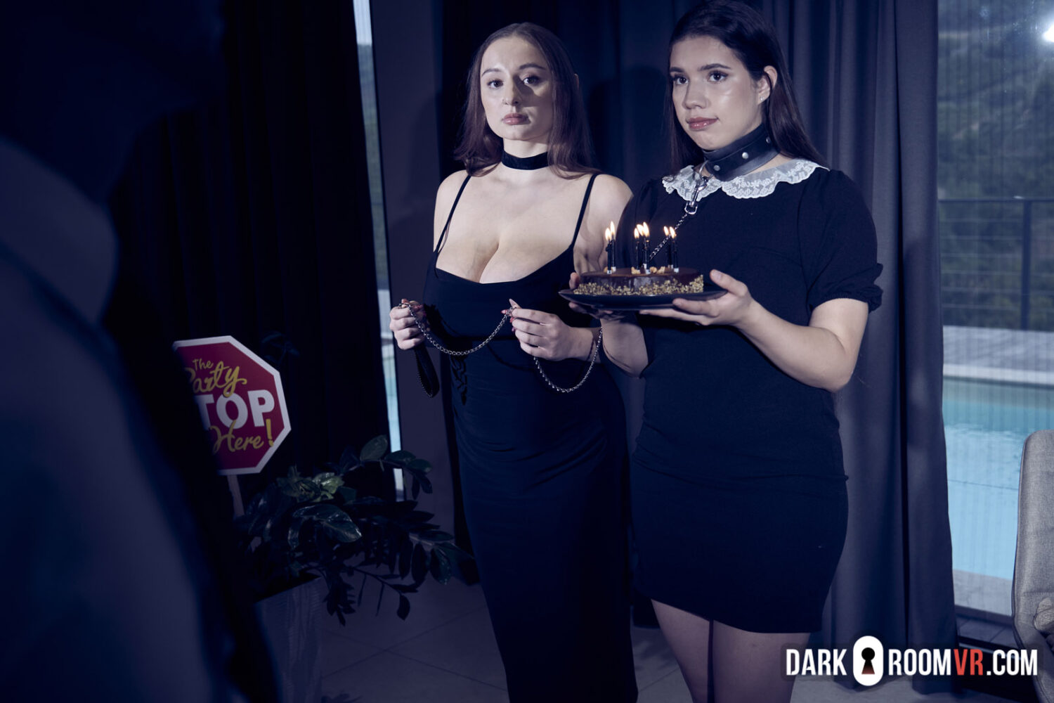 Nice Viki and Amber Bloom Wife Approved Dark Room VR